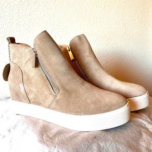 NWT J/Slides NYC Sky WP, Taupe Suede 9.5M